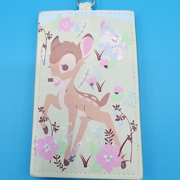 Loungefly Disney Bambi Thumper Floral Spring Retractable Lanyard ID Holder NEW - Picture 5 of 12